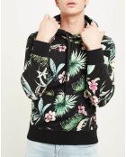 Sweat Tropical Print noir/multicolore