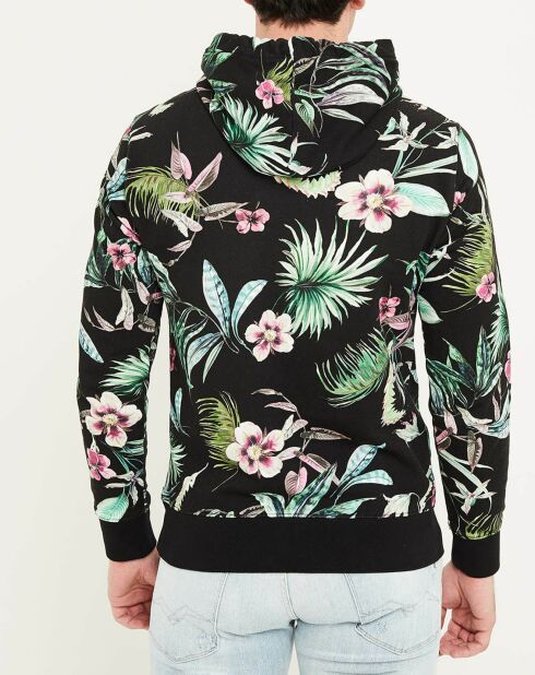 Sweat Tropical Print noir/multicolore