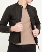 Blouson Motard Nylon noir