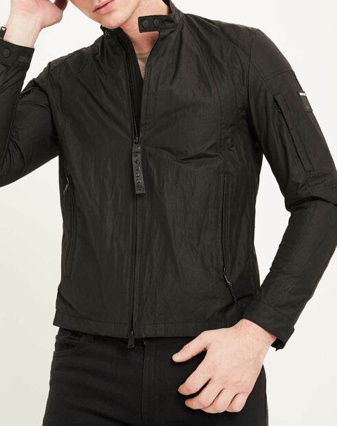 Blouson Motard Nylon noir