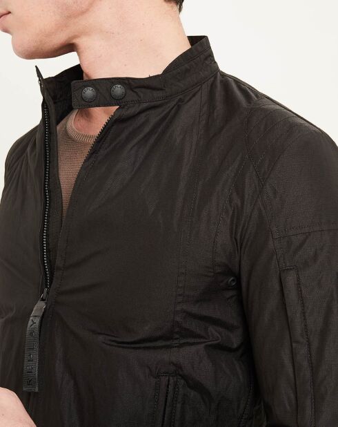 Blouson Motard Nylon noir