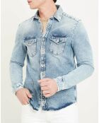 Veste en denim bleu clair