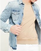 Veste en denim bleu clair