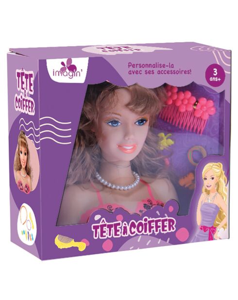 Tête à coiffer 21cm avec accessoires - 3 ans+