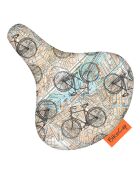 Housse de selle de vélo - Imprimé Vélo multicolore