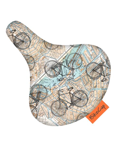Housse de selle de vélo - Imprimé Vélo multicolore
