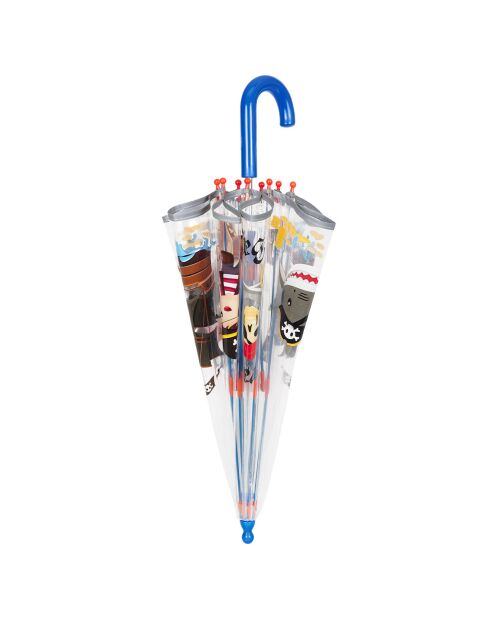 Parapluie cloche enfant bordure réfléchissante pirate transparent