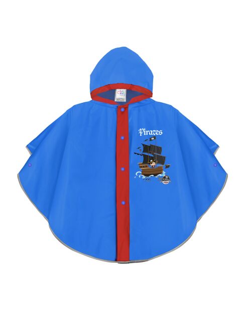 Poncho de pluie pour enfant bleu