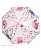 Parapluie enfant - Ouverture manuelle - imprimé peppa pig transparent/rose