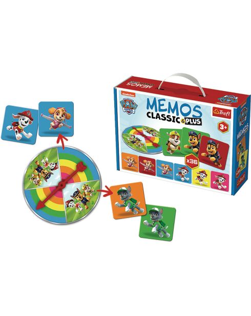 Mémos Classic et Plus - Pat'Patrouille - 36 cartes - 3 ans+