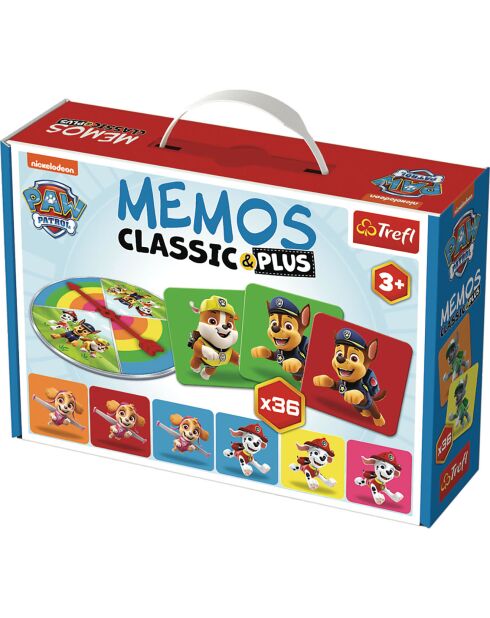 Mémos Classic et Plus - Pat'Patrouille - 36 cartes - 3 ans+