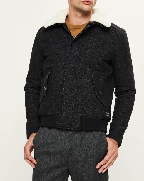 Blouson en Laine mélangée Stan gris foncé