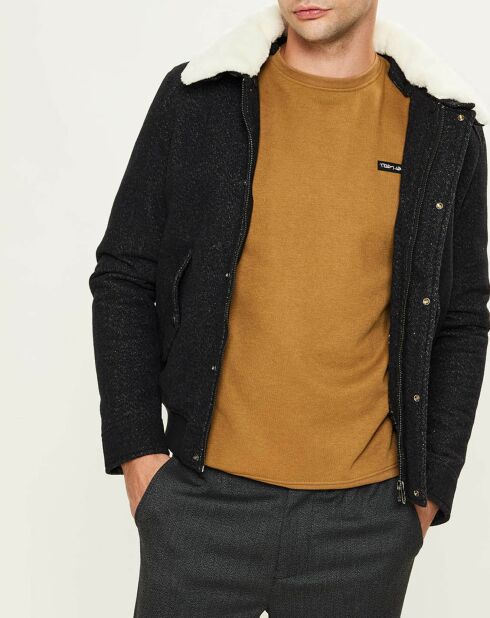 Blouson en Laine mélangée Stan gris foncé