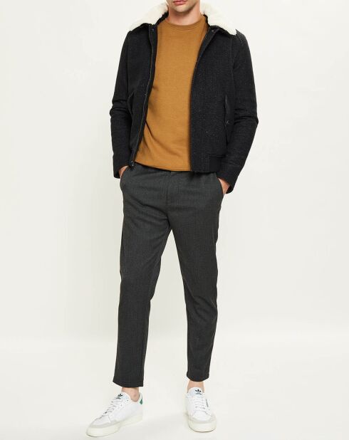 Blouson en Laine mélangée Stan gris foncé