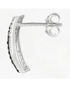 Boucles d'oreilles Lina Diamants noirs 0.43 ct or blanc