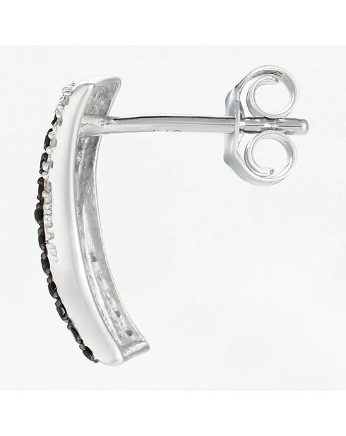 Boucles d'oreilles Lina Diamants noirs 0.43 ct or blanc