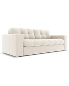 Canapé Velours Justin 2 Places beige clair - 162x90x72 cm