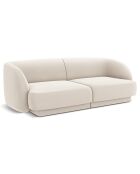 Canapé Velours Miley 2 Places beige clair - 184x85x74 cm