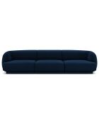 Canapé Velours Miley 3 Places bleu roi - 259x85x74 cm