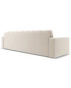 Canapé Velours Justin 4 Places beige clair - 227x90x72 cm