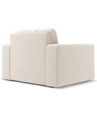 Fauteuil Velours Justin beige clair - 97x90x72 cm