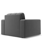 Fauteuil Velours Justin gris - 97x90x72 cm