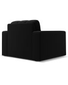 Fauteuil Velours Justin noir - 97x90x72 cm