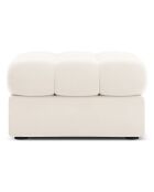 Pouf Velours Justin beige clair - 60x60x38 cm