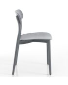 4 Chaises D'Intérieur/Extérieur Stoccolma grises - 78x42.5x50 cm
