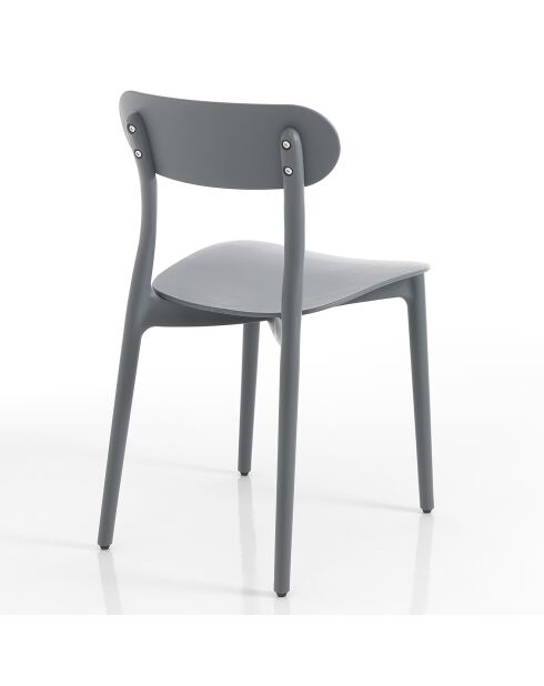 4 Chaises D'Intérieur/Extérieur Stoccolma grises - 78x42.5x50 cm