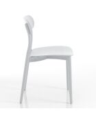 4 Chaises D'Intérieur/Extérieur Stoccolma blanches - 78x42.5x50 cm