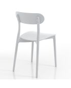 4 Chaises D'Intérieur/Extérieur Stoccolma blanches - 78x42.5x50 cm