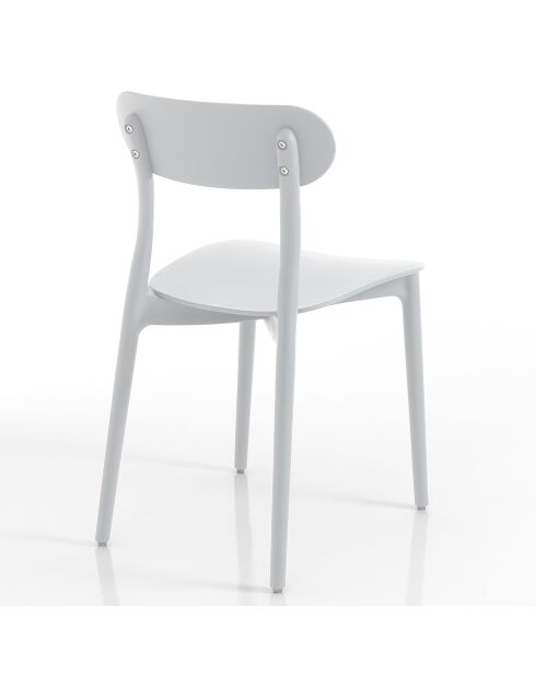 4 Chaises D'Intérieur/Extérieur Stoccolma blanches - 78x42.5x50 cm
