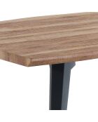 Table/Bureau Nell-A chêne/noir - 74x90x160 cm