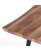 Table/Bureau Nell-A chêne/noir - 74x90x160 cm