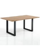Table / Bureau Lando chêne/noir - 75x90x160 cm