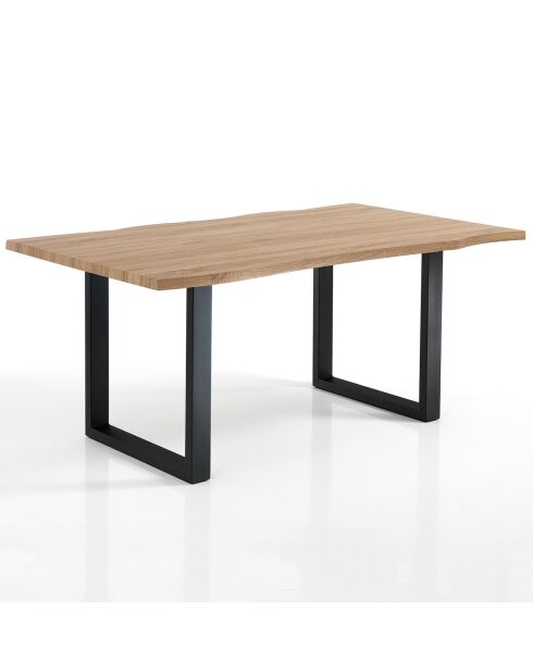 Table / Bureau Lando chêne/noir - 75x90x160 cm