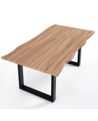 Table / Bureau Lando chêne/noir - 75x90x160 cm