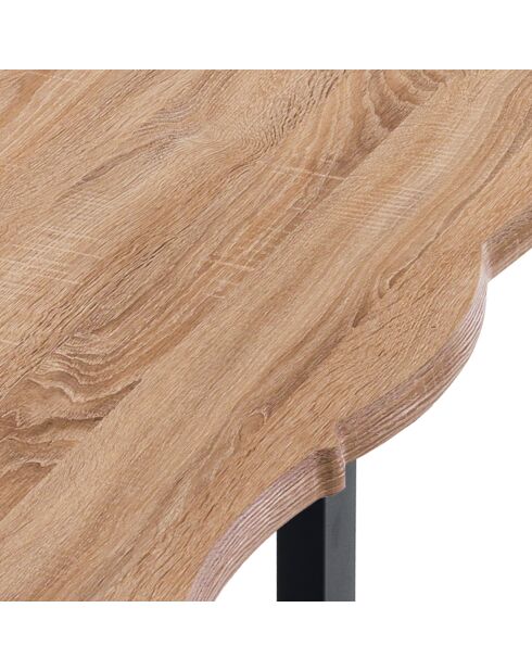 Table / Bureau Lando chêne/noir - 75x90x160 cm