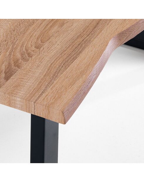 Table / Bureau Lando chêne/noir - 75x90x160 cm
