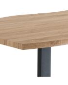 Table / Bureau Lando chêne/noir - 75x90x160 cm