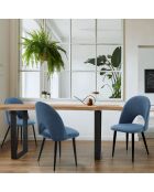 Table / Bureau Lando chêne/noir - 75x90x160 cm
