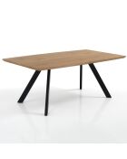 Table / Bureau Pejo chêne/noir - 76x90x160 cm