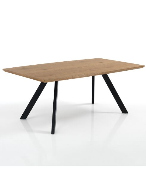 Table / Bureau Pejo chêne/noir - 76x90x160 cm