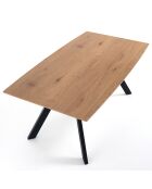 Table / Bureau Pejo chêne/noir - 76x90x160 cm