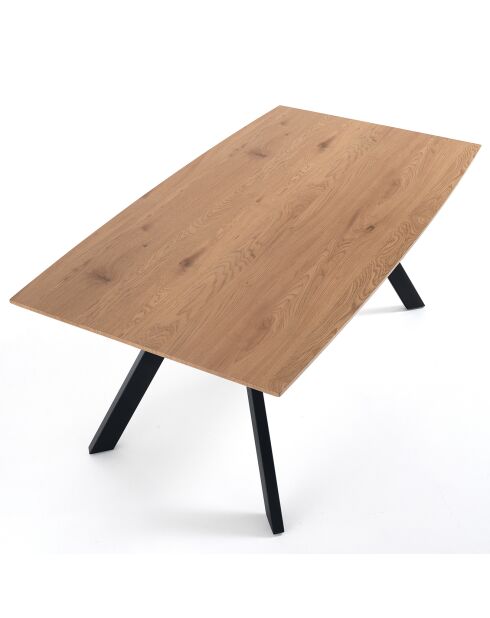 Table / Bureau Pejo chêne/noir - 76x90x160 cm