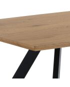 Table / Bureau Pejo chêne/noir - 76x90x160 cm