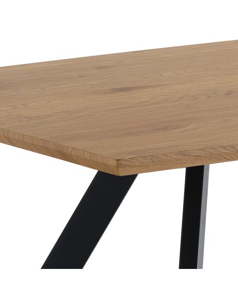 Table / Bureau Pejo chêne/noir - 76x90x160 cm