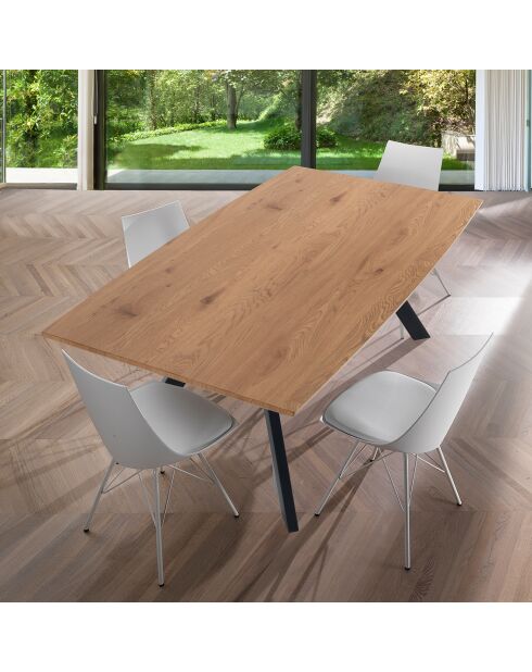 Table / Bureau Pejo chêne/noir - 76x90x160 cm