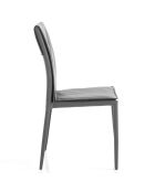 4 Chaises Lucia grises - 91x44x51 cm